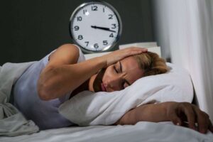 Donna con disturbi del sonno