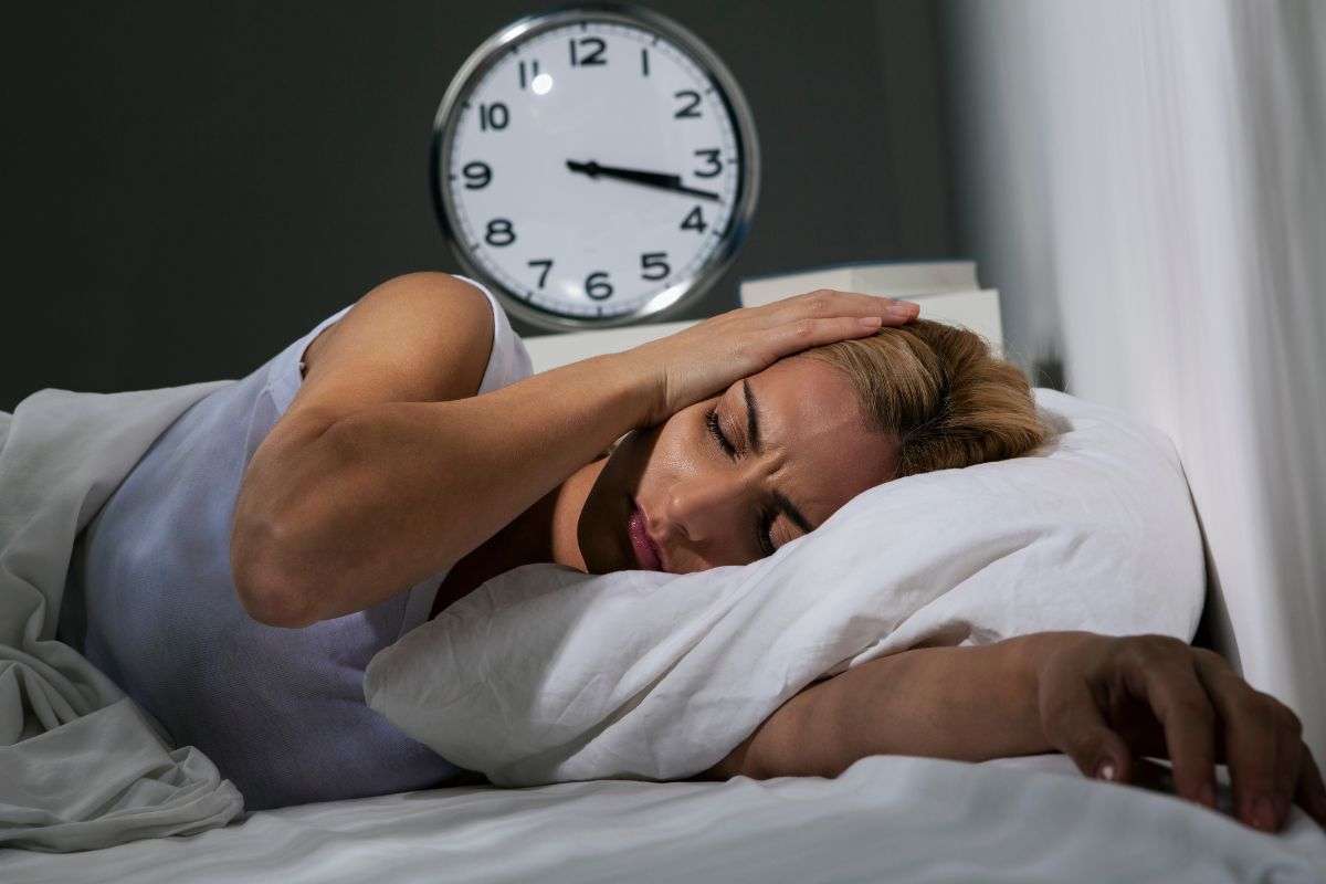 Donna con disturbi del sonno