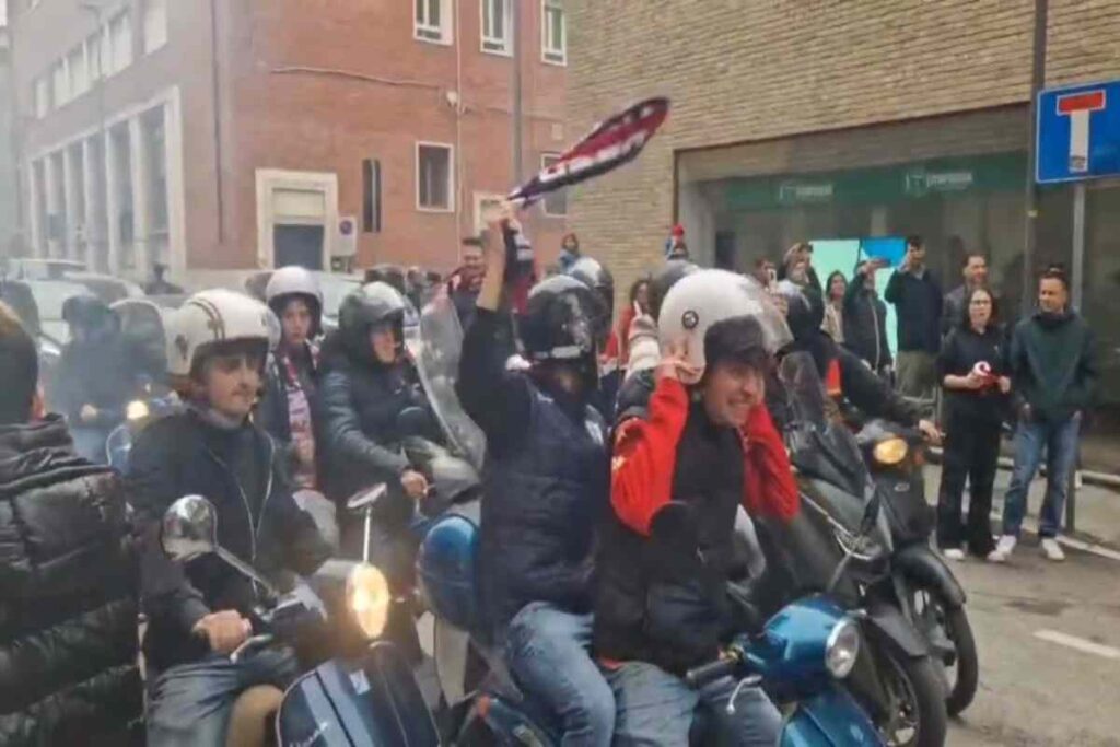 tifosi in festa per la promozione in Serie C della Sambenedettese